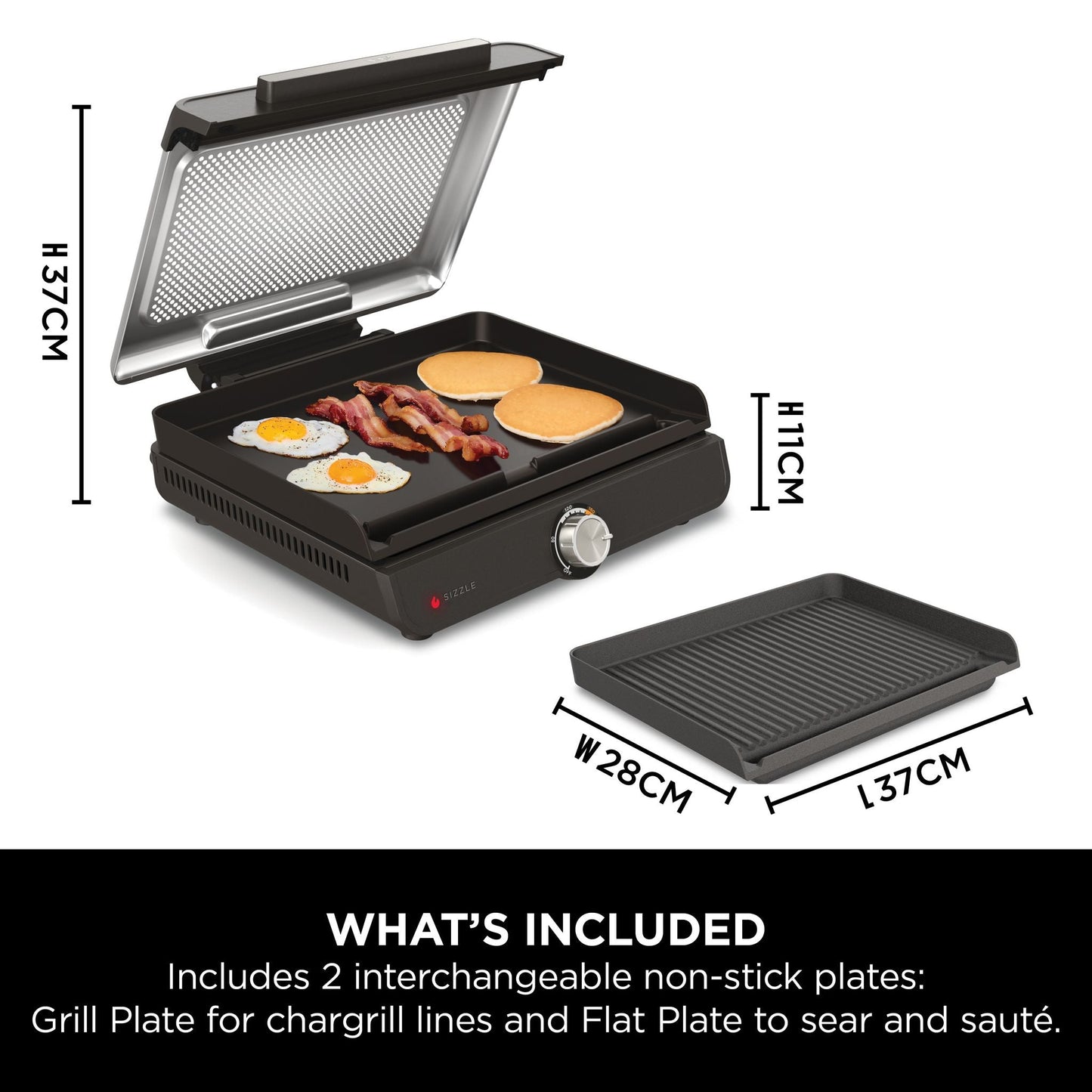 Indendørs grill og bageplade