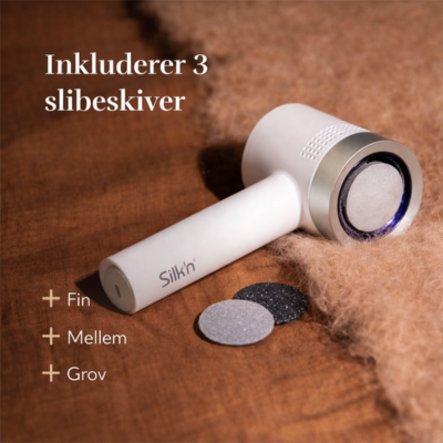 Elektrisk hårdhudsfjerner med indbygget vakuumsystem