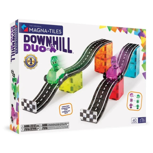 Downhill Racing Magnetisk Tiles Sæt – 40‑Delers Eventyrpakke