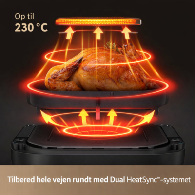 Højtydende 6L digital airfryer til sund madlavning i hverdagen