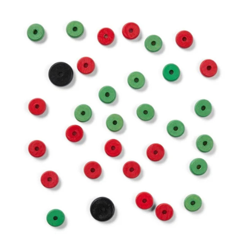 Klassisk Træ Ring‑Shot Brætspil (88×88 cm)