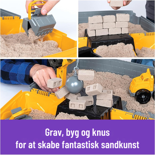 Konstruktionslegesæt med Formbart Sand