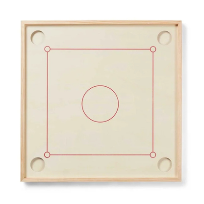 Klassisk Træ Ring‑Shot Brætspil (88×88 cm)