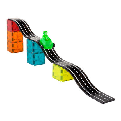 Downhill Racing Magnetisk Tiles Sæt – 40‑Delers Eventyrpakke