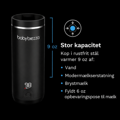 Superhurtig bærbar flaskevarmer