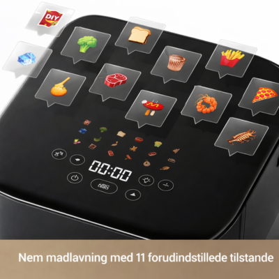 Højtydende 6L digital airfryer til sund madlavning i hverdagen