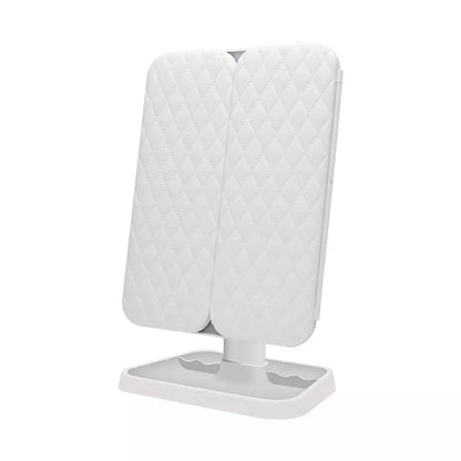 Trefoldet LED-makeupspejl