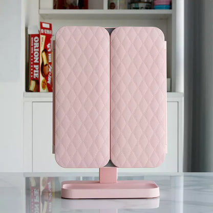 Trefoldet LED-makeupspejl