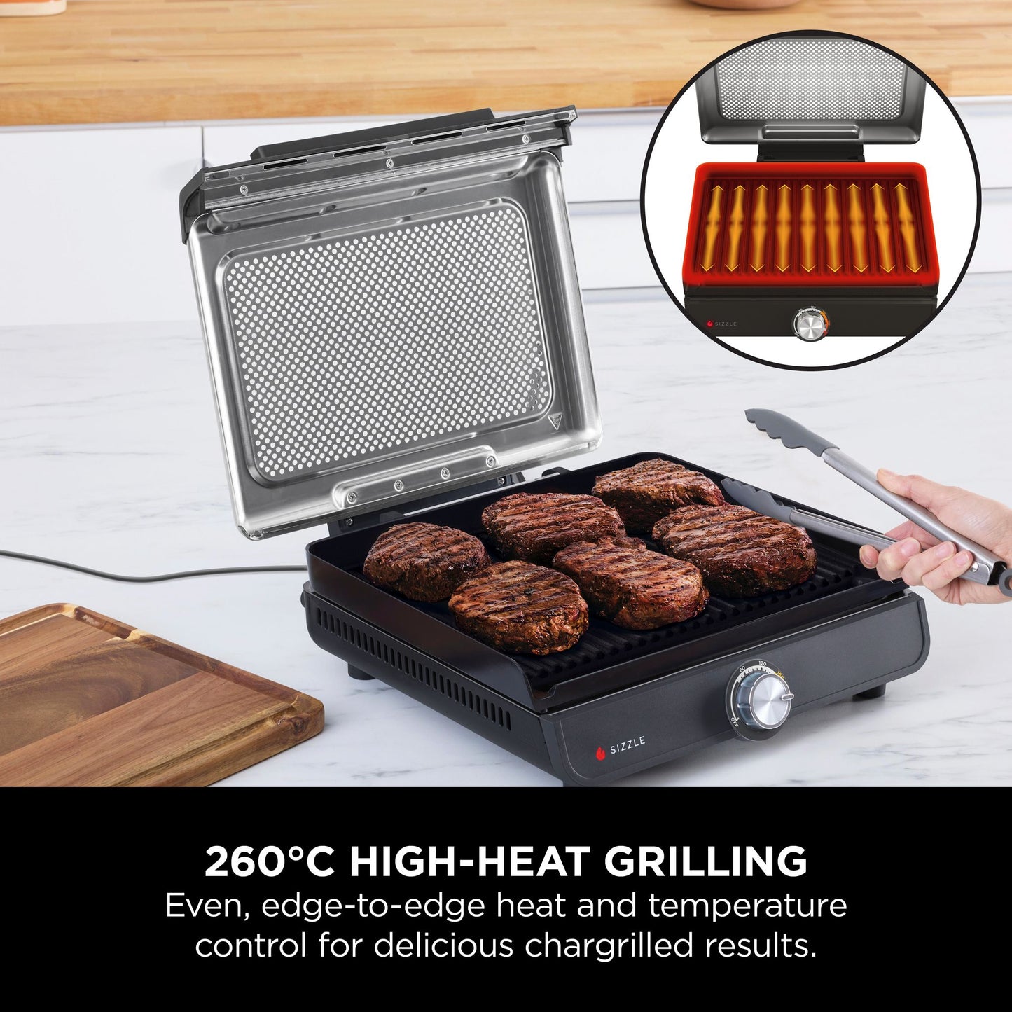 Indendørs grill og bageplade