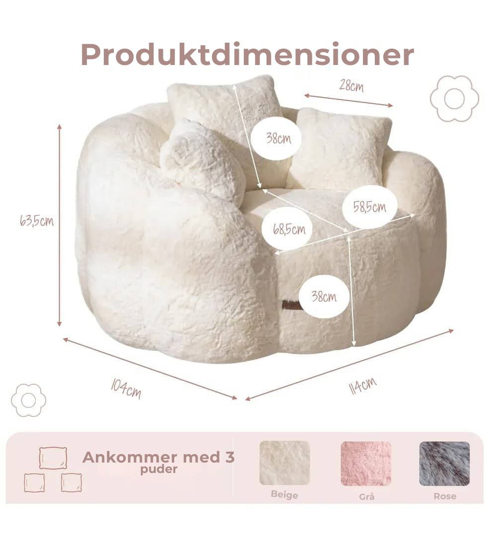 Breez | Plush gulvsofa (1 KØBT = 1 GRATIS)