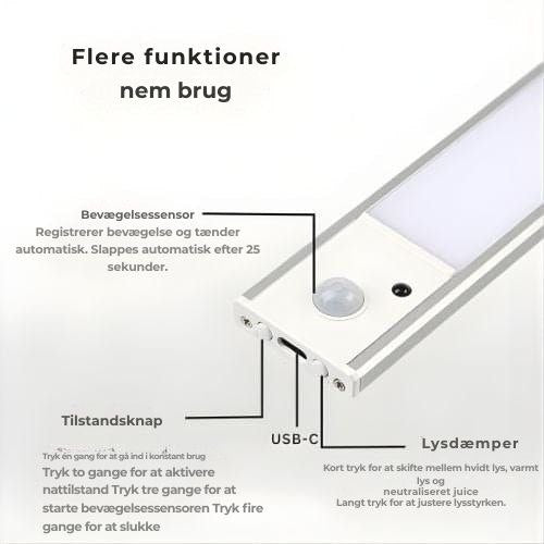 GlowLine – Energieffektiv belysning, der kun tændes, når du har brug for det.
