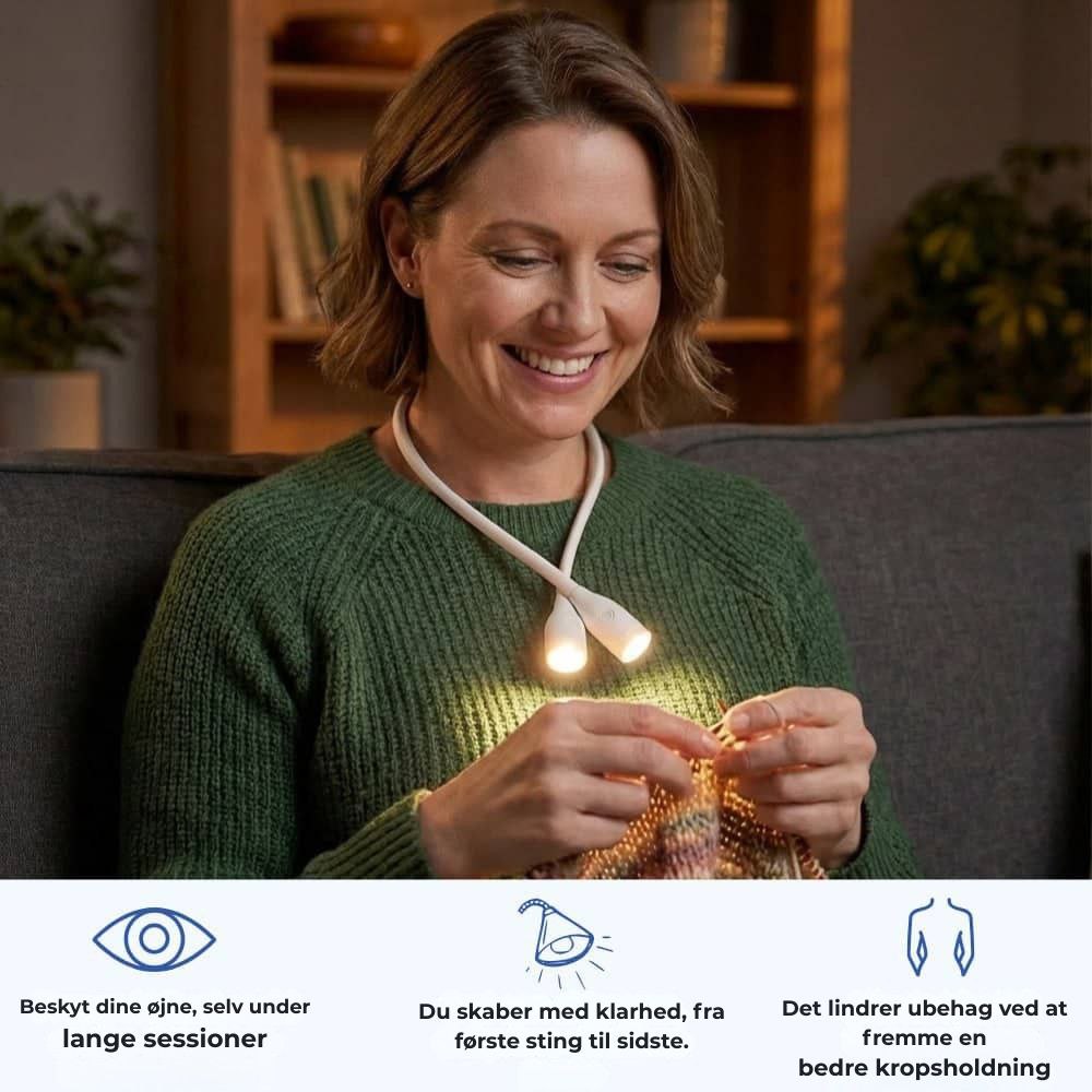 LumiAliria – Halslampe, der belyser dine kreationer og lindrer træthed i øjnene