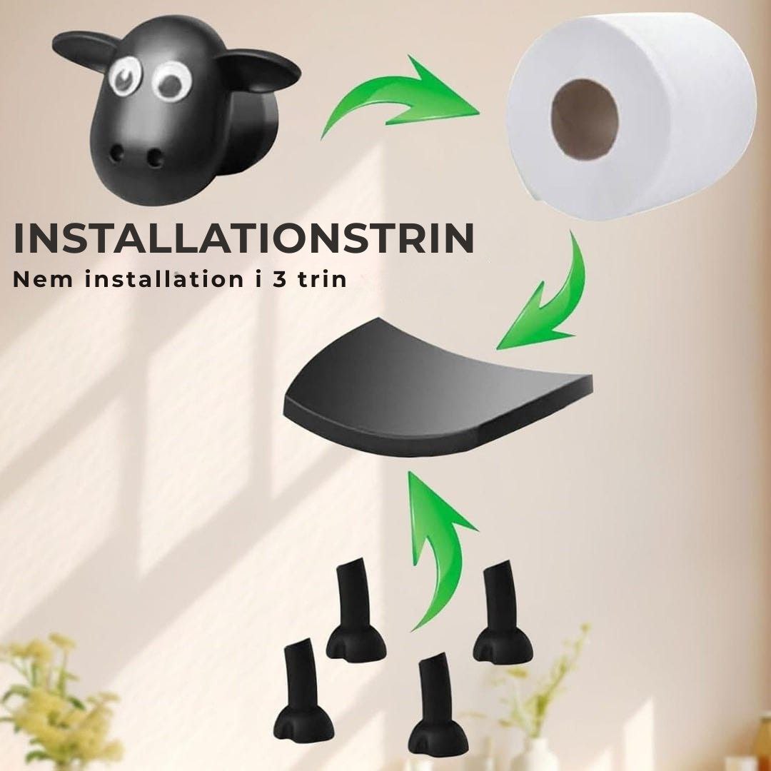 Sæt med 3 toiletpapirholdere