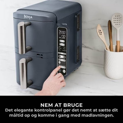 Ninja Double Stack XL 2-niveau Airfryer med Smart Cook System 9,5 l Cyber Space