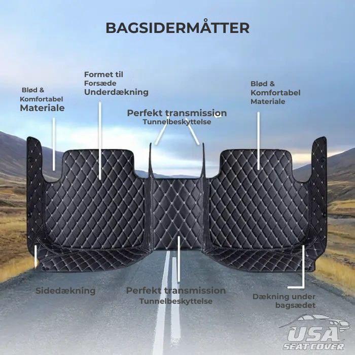 ShieldMats® Holdbare og universelle måtter og betræk til biler, SUV'er og varevogne. (Komplet sæt til for og bag)