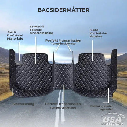 ShieldMats® Holdbare og universelle måtter og betræk til biler, SUV'er og varevogne. (Komplet sæt til for og bag)