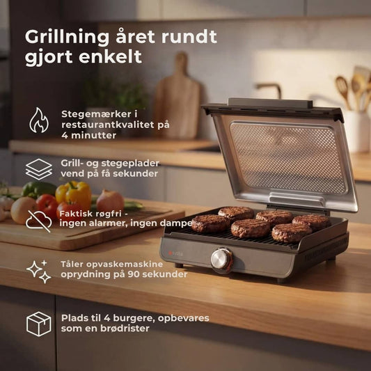 Indendørs grill og bageplade
